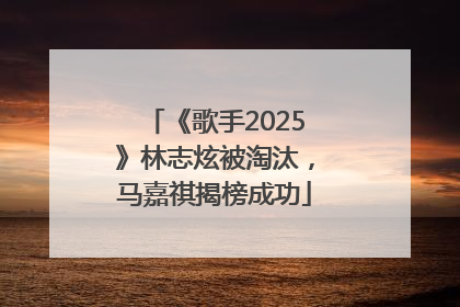 《歌手2025》林志炫被淘汰，马嘉祺揭榜成功