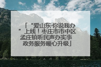 “爱山东·你说我办”上线！枣庄市市中区孟庄镇听民声办实事 政务服务暖心升级