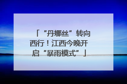 “丹娜丝”转向西行！江西今晚开启“暴雨模式”
