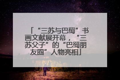 “三苏与巴蜀”书画文献展开幕，“三苏父子”的“巴蜀朋友圈”人物亮相