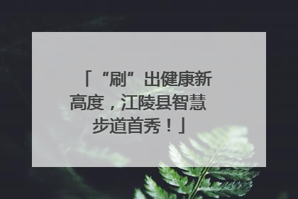“刷”出健康新高度，江陵县智慧步道首秀！
