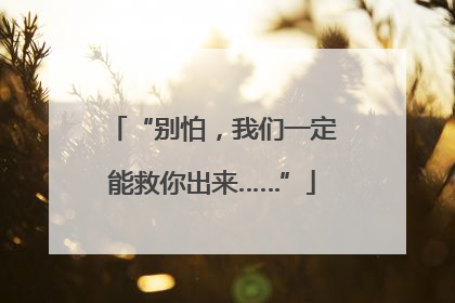 “别怕，我们一定能救你出来……”