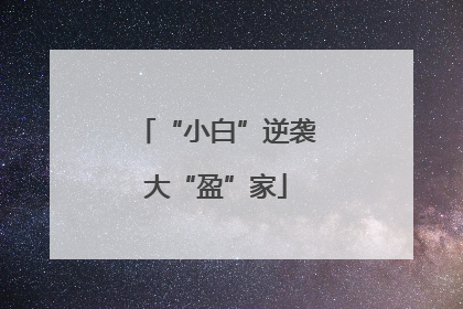 “小白”逆袭大“盈”家