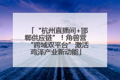 “杭州直播间+邯郸供应链”！角兽营“跨域双平台”激活鸡泽产业新动能
