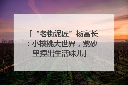 “老街泥匠”杨富长：小核桃大世界，紫砂里捏出生活味儿