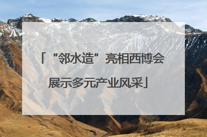 “邻水造”亮相西博会 展示多元产业风采
