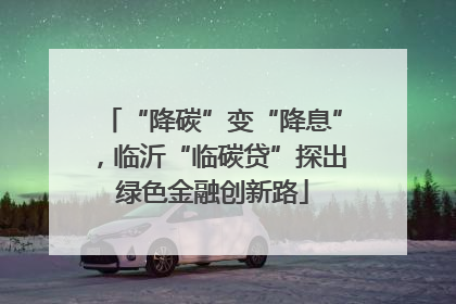“降碳”变“降息”，临沂“临碳贷”探出绿色金融创新路