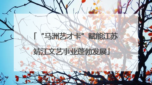 “马洲艺才卡”赋能江苏靖江文艺事业蓬勃发展