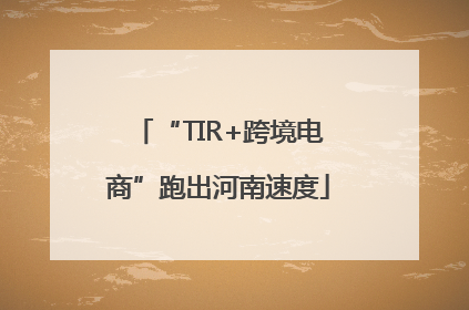 “TIR+跨境电商”跑出河南速度