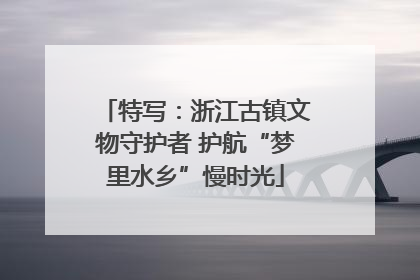 特写：浙江古镇文物守护者 护航“梦里水乡”慢时光