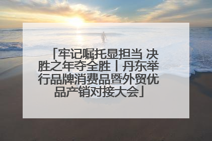 牢记嘱托显担当 决胜之年夺全胜丨丹东举行品牌消费品暨外贸优品产销对接大会
