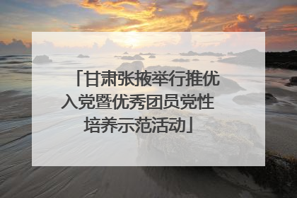 甘肃张掖举行推优入党暨优秀团员党性培养示范活动