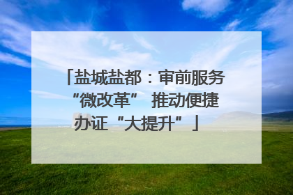 盐城盐都：审前服务“微改革” 推动便捷办证“大提升”