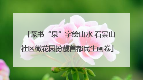 篆书“泉”字绘山水 石景山社区微花园扮靓首都民生画卷