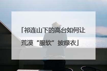 祁连山下的高台如何让荒漠“服软”披绿衣