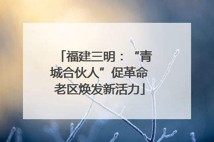 福建三明：“青城合伙人”促革命老区焕发新活力