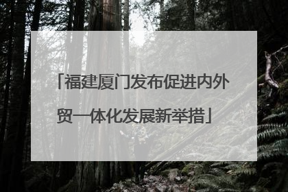 福建厦门发布促进内外贸一体化发展新举措
