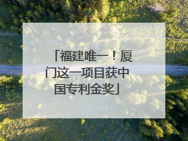 福建唯一！厦门这一项目获中国专利金奖