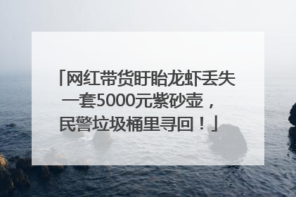 网红带货盱眙龙虾丢失一套5000元紫砂壶，民警垃圾桶里寻回！