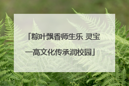 粽叶飘香师生乐 灵宝一高文化传承润校园