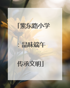 紫东路小学：品味端午 传承文明