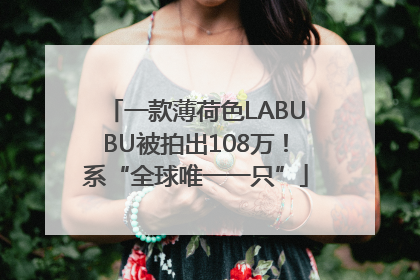 一款薄荷色LABUBU被拍出108万！系“全球唯一一只”