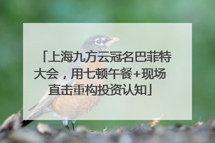 上海九方云冠名巴菲特大会，用七顿午餐+现场直击重构投资认知