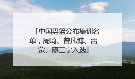 中国男篮公布集训名单，周琦、曾凡博、雷蒙、廖三宁入选