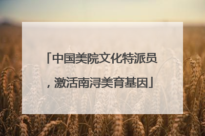 中国美院文化特派员，激活南浔美育基因