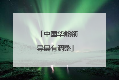 中国华能领导层有调整