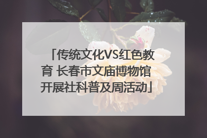 传统文化VS红色教育 长春市文庙博物馆开展社科普及周活动