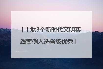 十堰3个新时代文明实践案例入选省级优秀