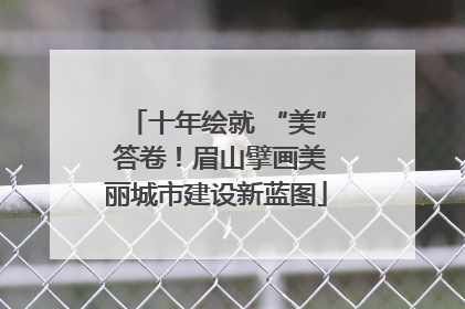 十年绘就 “美” 答卷！眉山擘画美丽城市建设新蓝图
