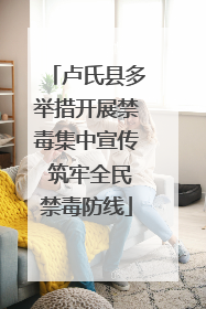 卢氏县多举措开展禁毒集中宣传 筑牢全民禁毒防线
