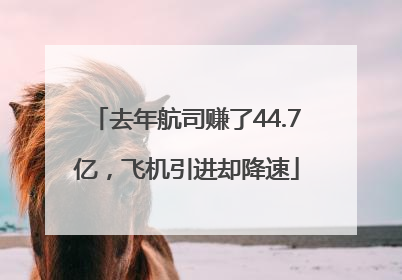 去年航司赚了44.7亿，飞机引进却降速