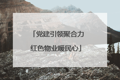 党建引领聚合力 红色物业暖民心