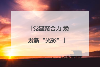 党建聚合力 焕发新“光彩”