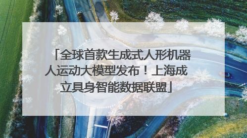 全球首款生成式人形机器人运动大模型发布！上海成立具身智能数据联盟