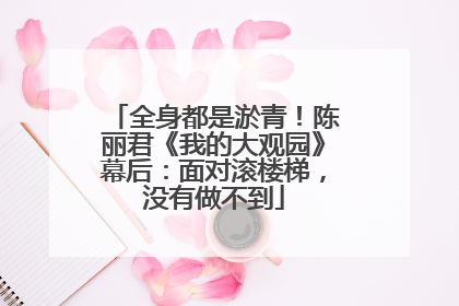 全身都是淤青！陈丽君《我的大观园》幕后：面对滚楼梯，没有做不到