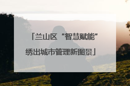 兰山区“智慧赋能”绣出城市管理新图景