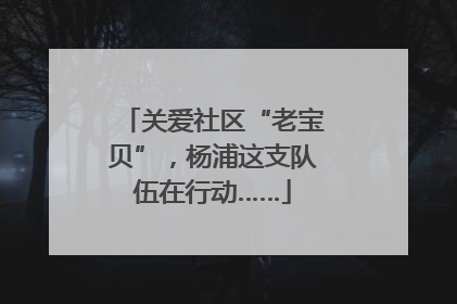 关爱社区“老宝贝”，杨浦这支队伍在行动……