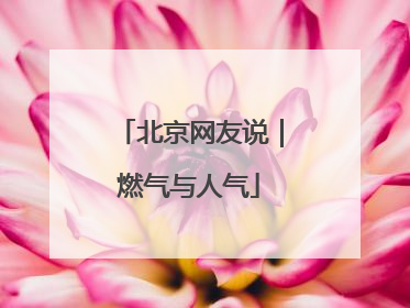 北京网友说｜燃气与人气