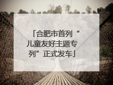 合肥市首列“儿童友好主题专列”正式发车