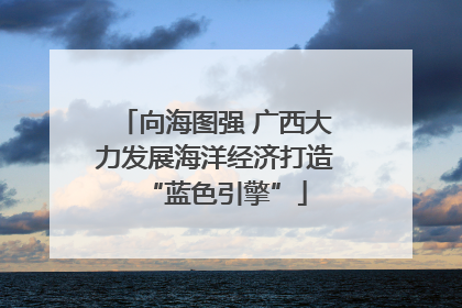 向海图强 广西大力发展海洋经济打造“蓝色引擎”