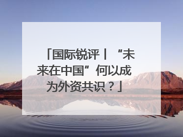 国际锐评丨“未来在中国”何以成为外资共识？