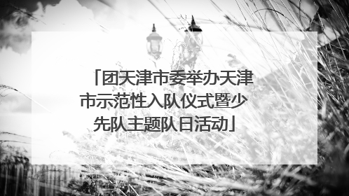 团天津市委举办天津市示范性入队仪式暨少先队主题队日活动