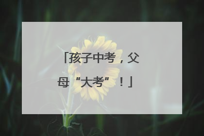 孩子中考，父母“大考”！