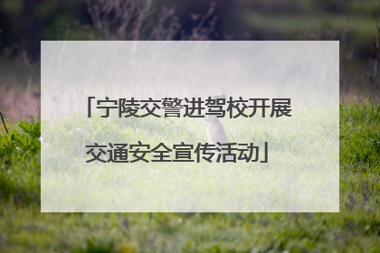 宁陵交警进驾校开展交通安全宣传活动