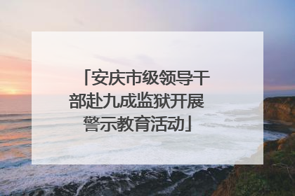 安庆市级领导干部赴九成监狱开展警示教育活动