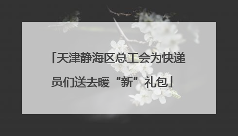 天津静海区总工会为快递员们送去暖“新”礼包